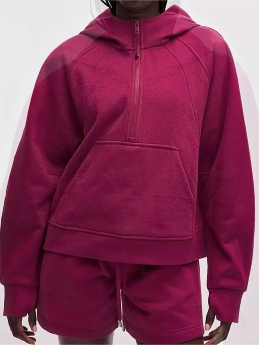 lululemon Scuba Half Zip Hoodie Raspberry Rave Medium Brand New With Tags